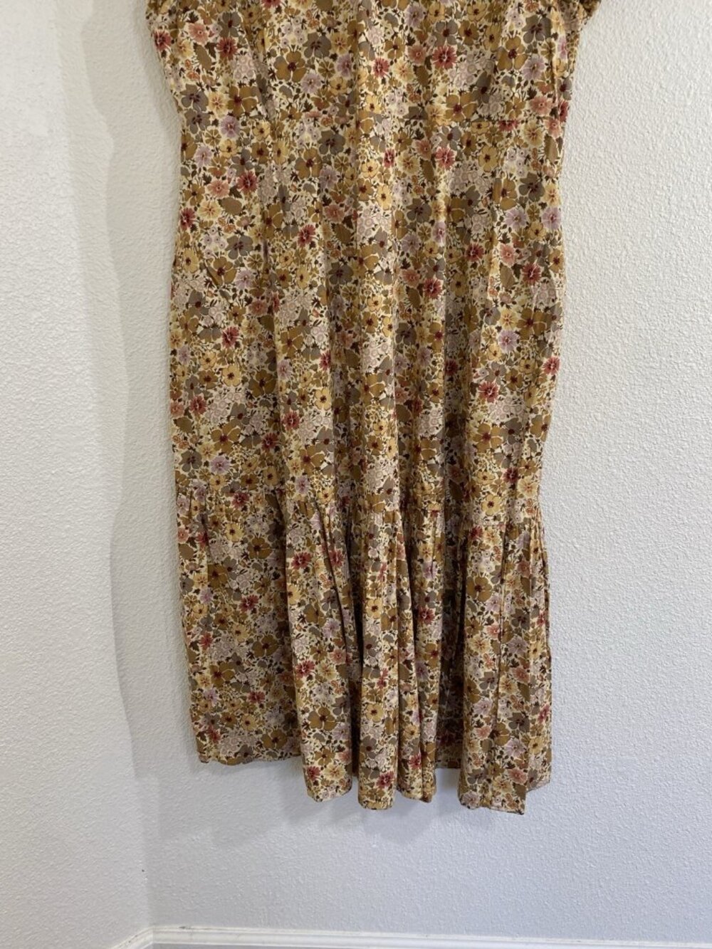 Madewell Womens Libby Puff Sleeve Open Back Midi Dress Floral Cottage 22W - Picture 16 of 16